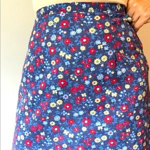 Vintage 70’s Floral Print A-Line Extra Small Mini Skirt from Nantucket Size XS
